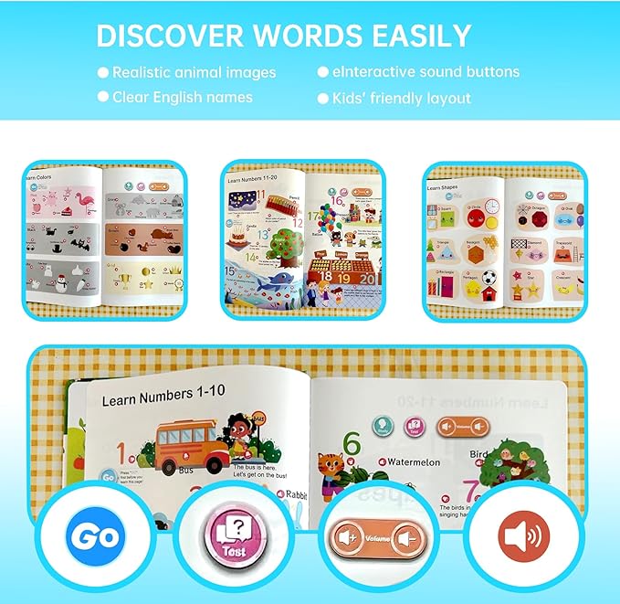 2025 My First Words Sound Book for Kids 3+ | 470+ Fun English Words & Interactive Themes | Talking Toy with Phonics, Games & Story Mode(Scene)