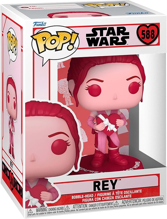 Funko Pop Star Wars: Valentines - Rey - Collectable Vinyl Figure - Gift Idea - Official Merchandise - Toys for Kids & Adults - Sci-Fi Fans - Model Figure for Collectors and Display