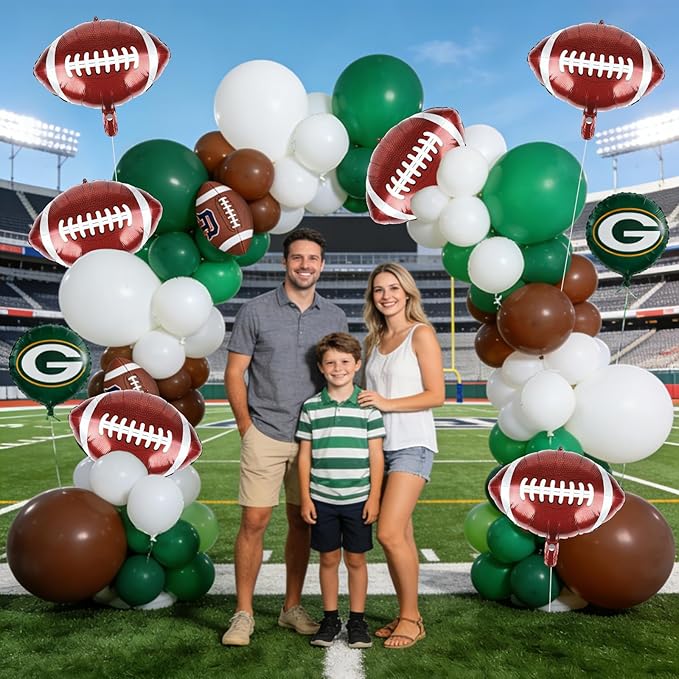 American Football Balloons 12pcs 20 inches Rugby Ball Balloon Football Party Balloon for Tailgate Game Day Sport Themed Birthday Party Decorations