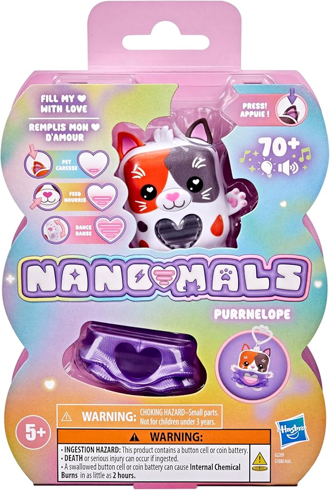 Purrnelope The Calico Kitty, Electronic Pet Cat, 70+ Responses, Interactive Fidget Toys for Girls & Boys Ages 5+