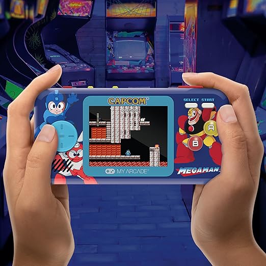 My Arcade Mega Man Pocket Player Bundle: Officially Licensed, Portable Gaming Console,Travel Case and Screen Protector Included