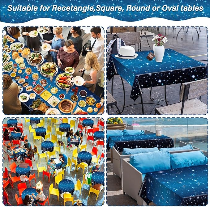 party greeting Space Galaxy Party Decoration Tablecloth Roll 1200 x 52 Starry Night Disposable Table Cover Galaxy Table Cloth Starry Background Photo Wall for Star Theme War Birthday Party Supplies