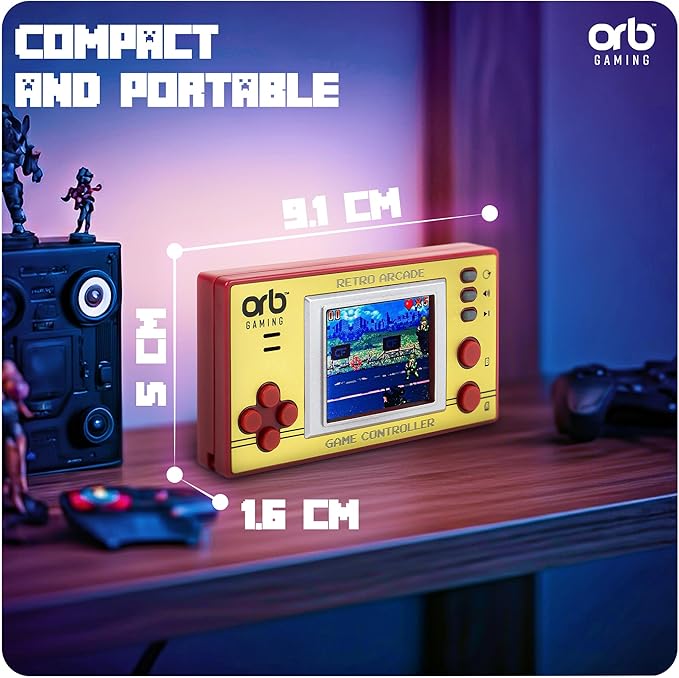 Mini Retro Games Console, 150 in-Built Games, 8-Bit Retro Gaming Handheld Console, 1.8” Full Colour LCD Screen Pocket Console, Immersive Sound Games Console - ThumbsUp!