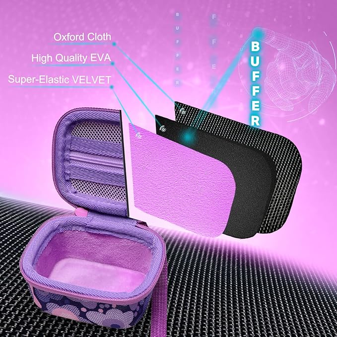 XANAD Carrying Case Compatible with Bitzee Interactive Toy Digital Pet, Protective Storage Holder for Bitzee Virtual Electronic Pets Accessories Purple