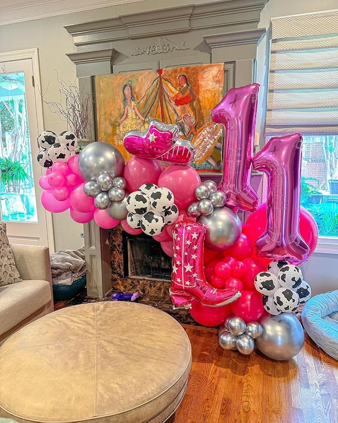 Pink 7 Balloon, Number Balloons 40 Inch, 7th Birthday Decorations for Girls Kids, Party Decoration for Women, Number 7 Balloon