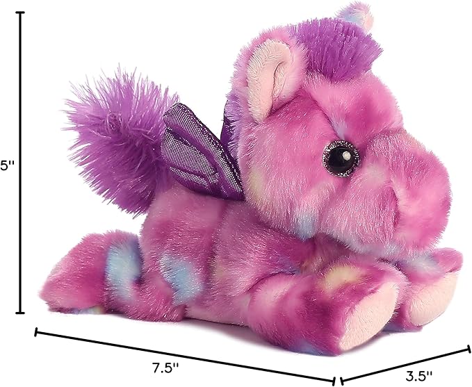 Aurora® Vibrant Bright Fancies™ Tutti Frutti Pegasus™ Stuffed Animal - Eye-Catching Fun - Delightful Cuddles - Purple 7.5 Inches