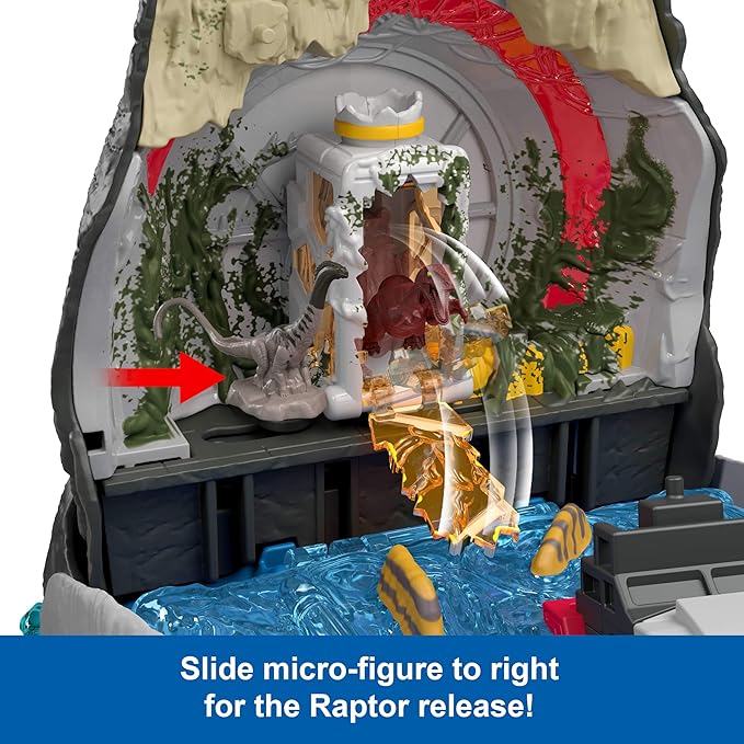Jurassic World Mattel Jurassic World Rebirth Deluxe Mosasaurus Playset with 7 Interactive Features, 7 Sound Effects & 6 Micro Figures, Folds Up to Carry & Store