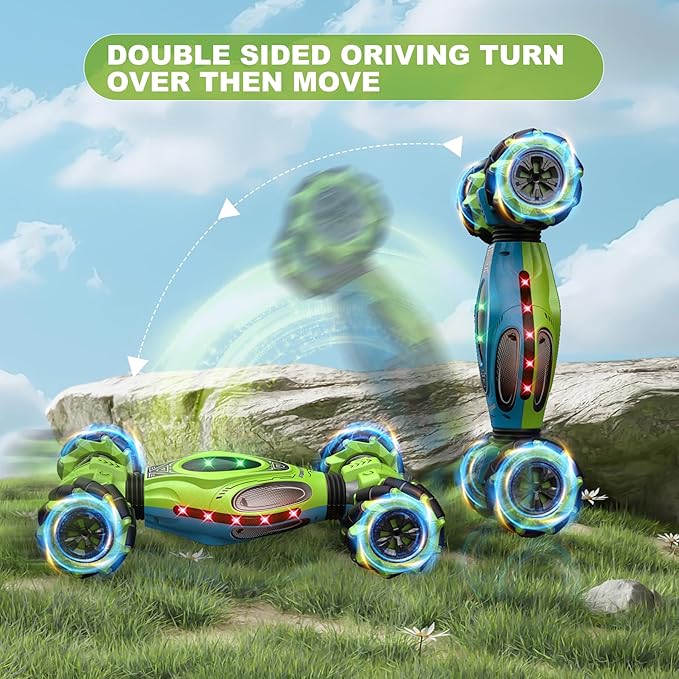RC Cars,1:12 Gesture Sensing Stunt Car Toys for Boys Girls 6-12 Year Old, 4WD Hand Remote Control Toy 360° Rotate Transform Off-Road Drift with Lights Sound, Birthday Xmas Gifts for Kids