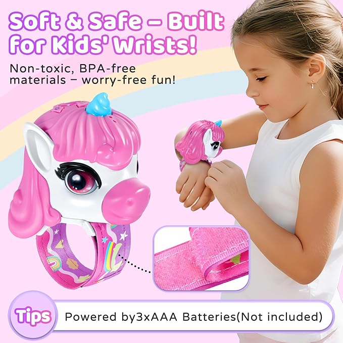 Vvinca Walkie Talkies for Kids 2 Pack, Unicorn Toys for Girls Age 3-4-5-6-7 Christmas Birthday Gifts 8 9 10 11 12 Year Old Long Range Camping Outdoor Toddler Toy Walkie-Talkie Stocking Stuffers