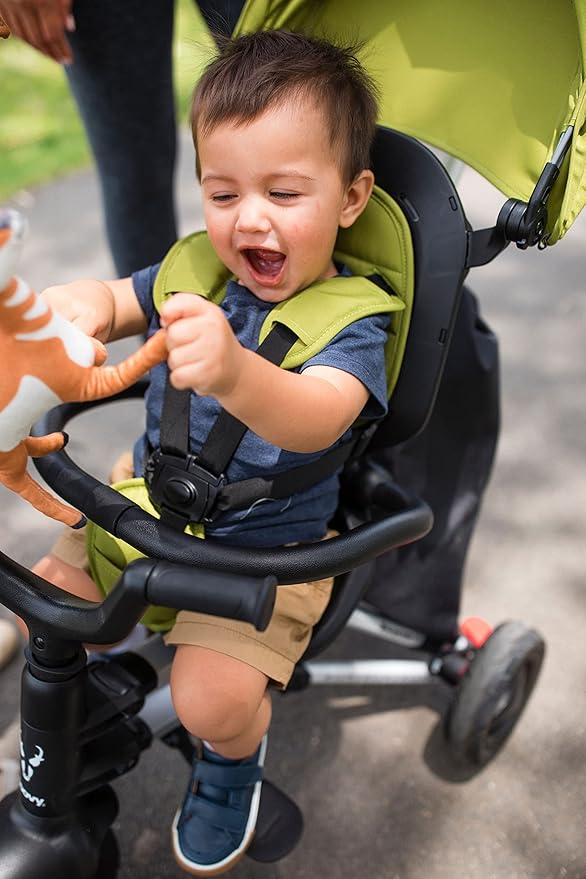 Joovy Tricycoo UL Kids Folding Push Tricycle, 8 Stages, Sonoran Pronghorn National Park Foundation Edition and Gift Set-Plush Toy, Placemat & Book