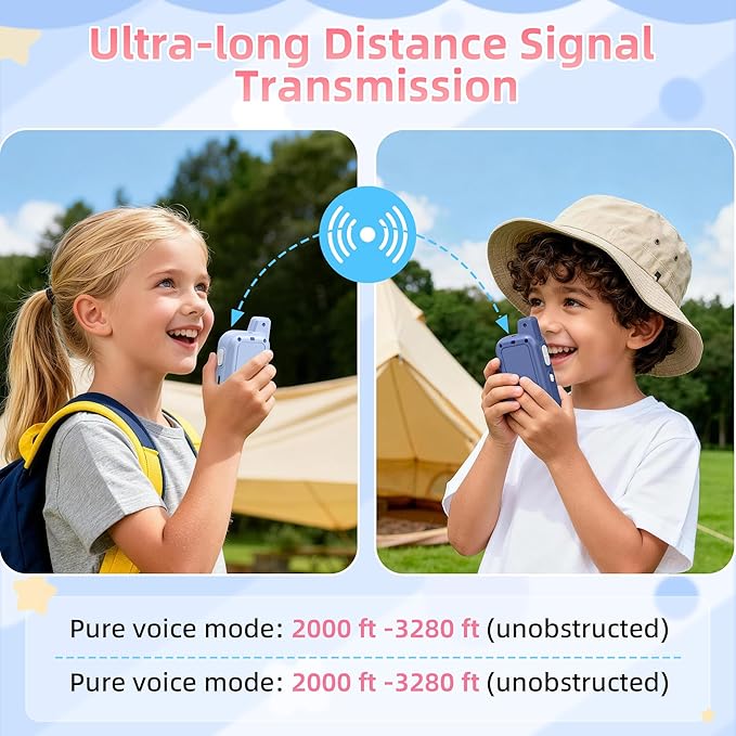 Video Walkie Talkies for Kids – 2 Pack Rechargeable Kids Walkie Talkies with HD Camera & Voice Changer, 2'' Screen Fun Intercom Toys for Boys Girls, Long Range Outdoor Play Camping Hiking Family Games