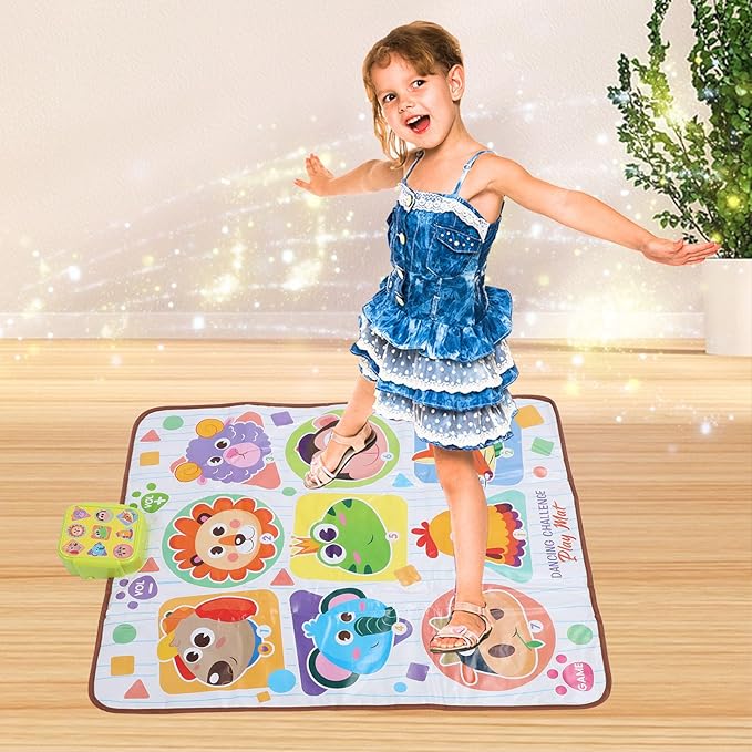 Alomejor Kid Dance Mat Multi Modes Electronic Musical Dance Pad for Boys Girls with Interactive Fun Educational Value Safe Non Materials