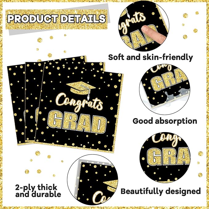 96 Pcs 8th Grade Grad Party Supplies for 24 Guests Eighth Grade Tableware Plates Napkins Teens Graduation Dinnerware Table Decorations for Congrats Grad Party Supplies Straight Outta 8th Party Favors