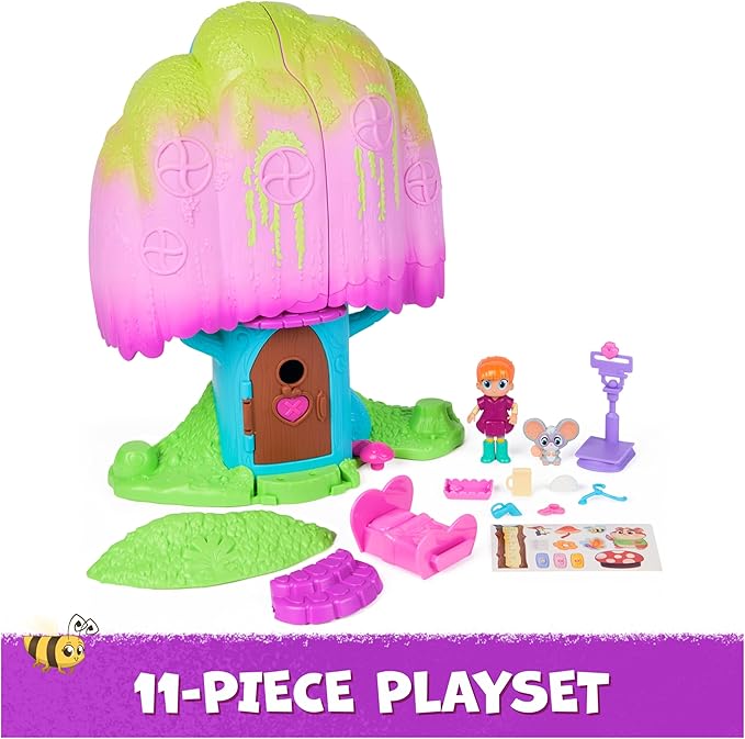Vida The Vet, Vet Clinic, Treehouse Playset with Action Figures, Dollhouse Furniture & Accessories, Kids Toys for Girls & Boys Ages 3 and up
