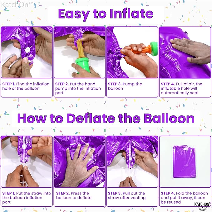 KatchOn, Purple 1 Balloon Number for First Birthday - 40 Inch | Number 1 Balloons for 1st Birthday | 1 Balloons for 1st Decorations | Purple Number One Balloon For Happy Anniversary Decorations