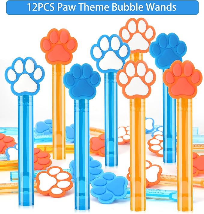 220PCS Blue and Orange Dog Paw Print Party Favors for Kids Theme Birthday Party Favors Decorations Supplies Goodie Bag Stuffer Pinata Filler Birthday Gifts