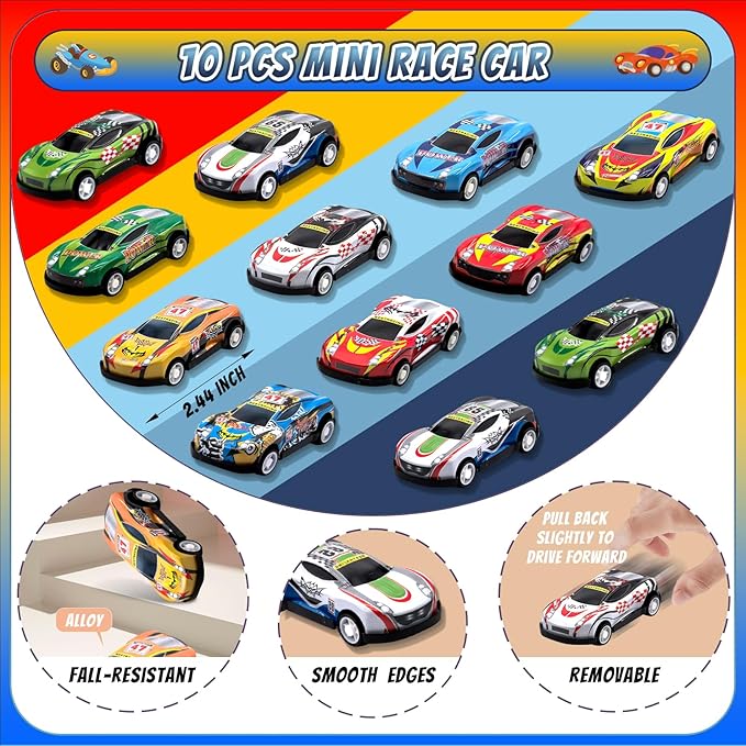 120 Pcs Race Car Party Favors Set with Keychains Slap Bracelets Tattoo Stickers Wristbands Treat Boxes Treat Bags Stuffers Race Car Party Supplies Race Car Party Decorations