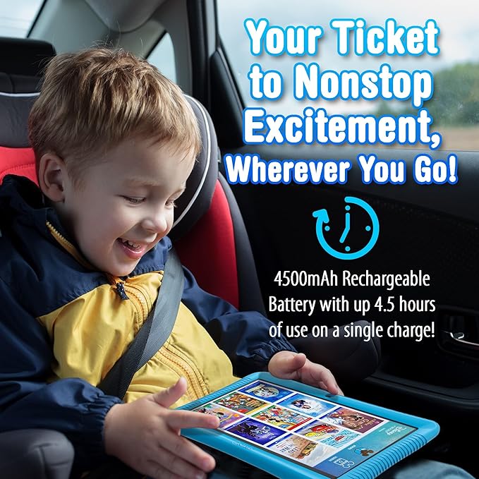Contixo K102 10" Android Tablet and KW1 Kids Smartwatch - 32GB, Includes 80+ Disney Storybooks, Educational Watch with Games, Camera, Music Player, Alarm, Customizable Wallpaper, Blue