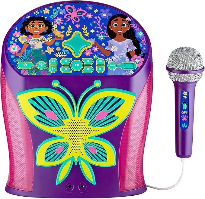 eKids Disney Encanto Karaoke Machine, Easily Access Disney Playlists with New EZ Link Feature