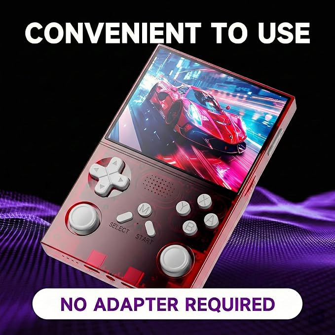 R40 Retro Handheld Game Console - Open Source System,3.5" IPS Screen, 18,000+ Classic Games, 128G TF Card, 3000mAh Battery, Portable Gaming Player for Travel, Retro Gaming Console, Red