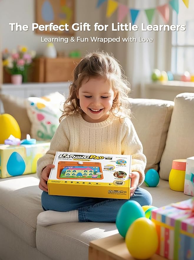 Think Academy Learning Pad - Learn to Read System with Flash Cards Inserted to Learn Alphabet, Numbers, Early Math, Logic, Nature and Daily Life, Educational Toys for 3 4 5 Years Old Boys Girls