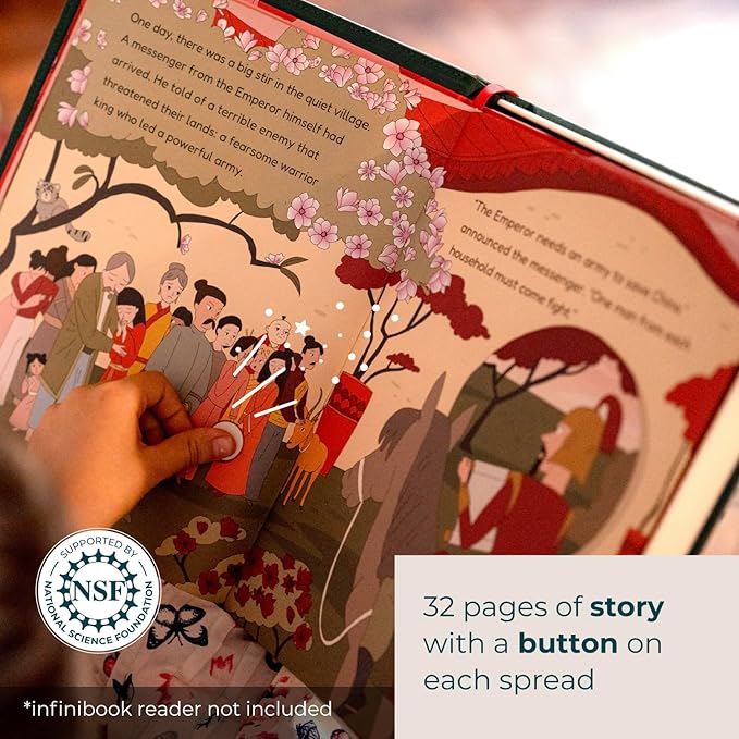 Cali's Books Mulan infinibooklet - infinibook Interactive Storybook for Kids, Learning Book for Toddlers