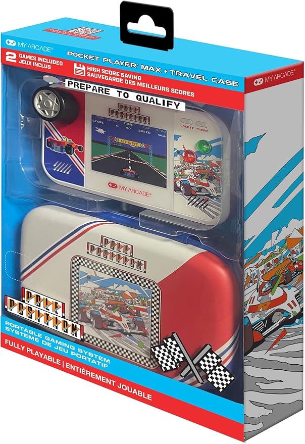My Arcade Pole Position Pocket Player Max: Games for Kids, Real Racing Controls