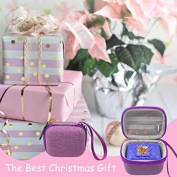 Hard Carrying EVA Case Compatible with Bitzee Digital Pet Interactive Virtual Toy, Storage Travel Holder for Bitzee Virtual Electronic Pets Accessories for Kids (Case Only) (Purple)