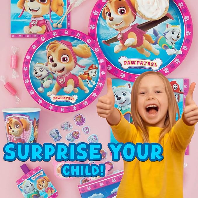 Unique Paw Patrol Girl Party Supplies 2 Plastic Table Covers 54” x 84” with Celebrate With Me Sticker | Kids Birthday Party Decorations