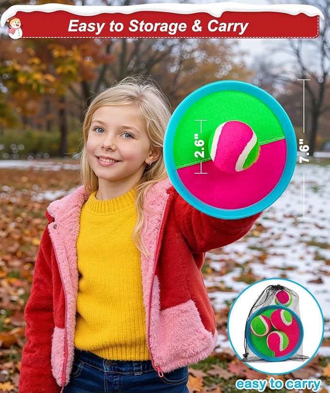 Toddler Toys Toss and Catch Ball Set Easter Basket Stuffers for Kids Toddler, Toys for 3 4 5 6 7 8 Year Old Boys Girls Birthday Gift, Yard Outdoor Games for Kid Ages 4-8 8-12 Beach Pool