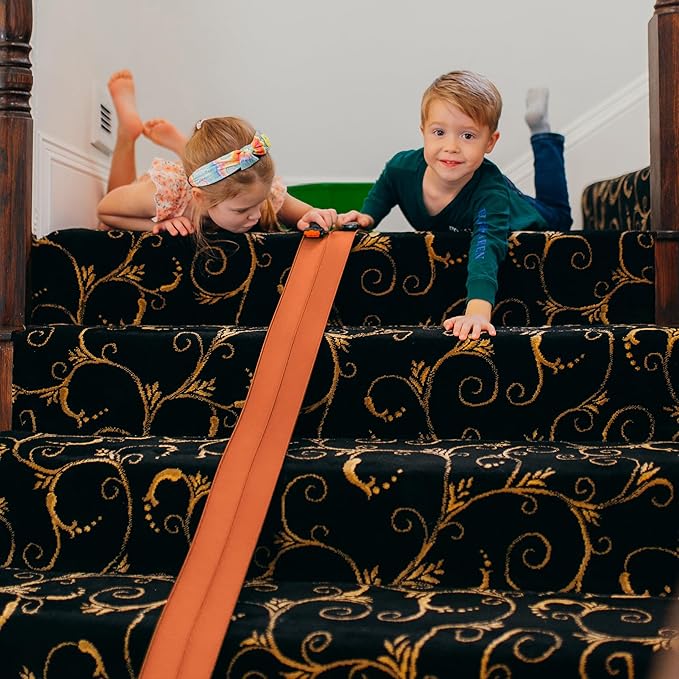 FlexTrack 5000 Flexible Race Car Track for Kids Toy with Suction Cups Compatible with Diecast 1/64th Cars and More 15 Feet Long Rolls Up Portable Racetrack (Limited Fireline Edition)