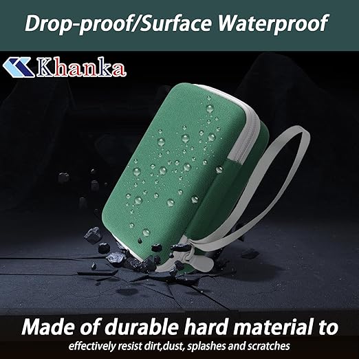 khanka Hard Travel Case Replacement for Anbernic RG34xx Handheld Game Console,Case Only. (Green)
