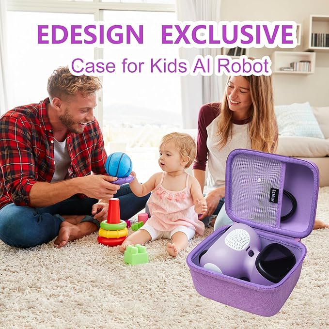 LTGEM Case Compatible with Miko Mini AI Robot for Kids, Purple(Case Only)