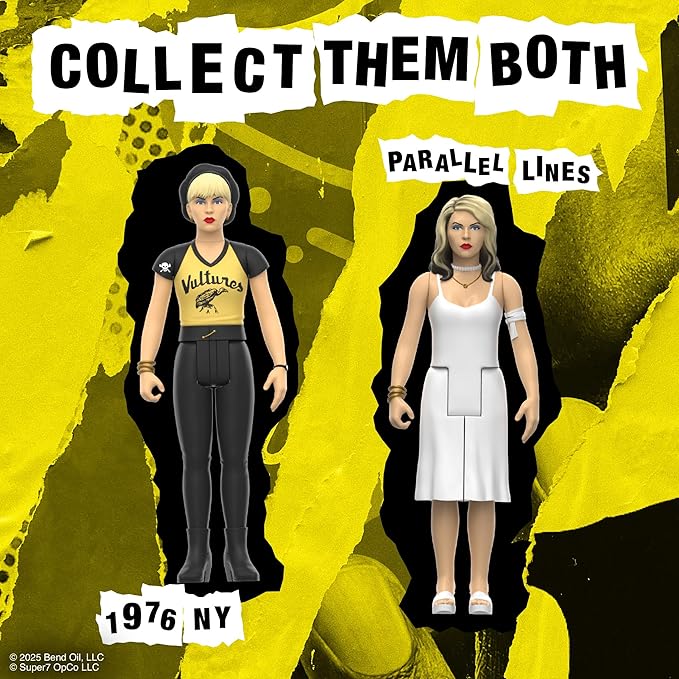 Super7 Reaction Figure Blondie Debbie Harry (Vultures) - 3.75" Blondie Action Figure with Accessory - Classic Music Collectibles and Retro Toys