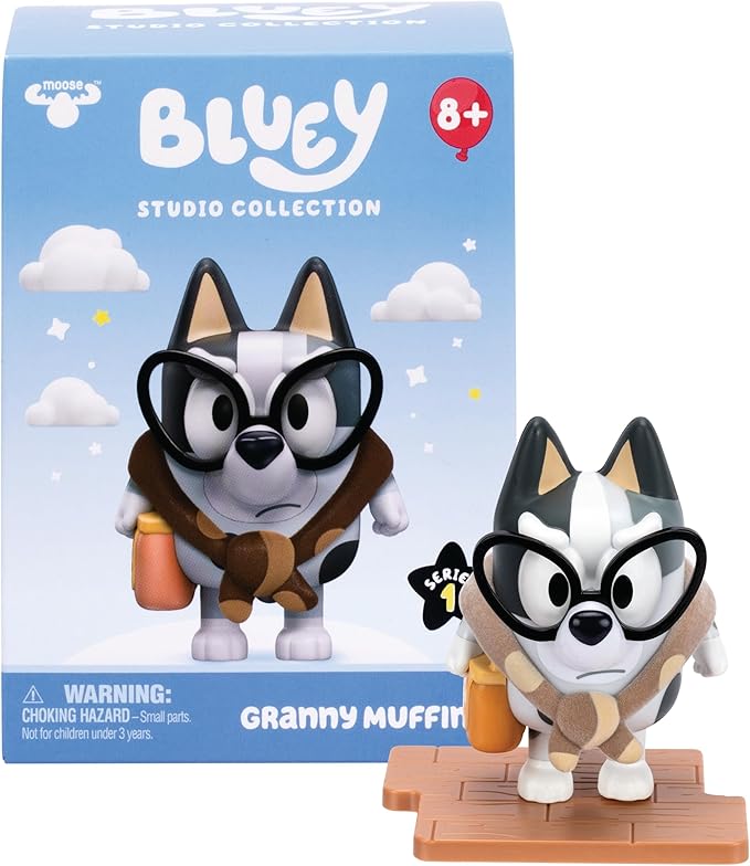 Bluey Studio Collector Figure – Granny Muffin (4" or 10.2 cm), Inspired by Iconic Episode, Premium Detailing, Special Finish. 6 to Collect, Connect, and Display