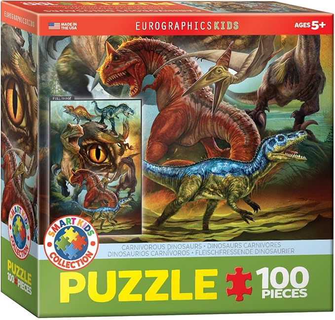 EuroGraphics 6100-0359 Carnivorous Dinosaurs 100-Piece Puzzle