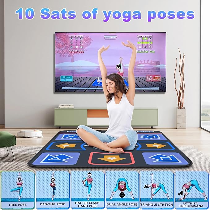 Retro TV Game Console for Kids,Kids TV Games with Dance Mat,with 21 AR Gun Shooting Game, 200+ Dance mat Songs,100+ independently Developed Games, Plug and Play,Giftware for Boys & Girls
