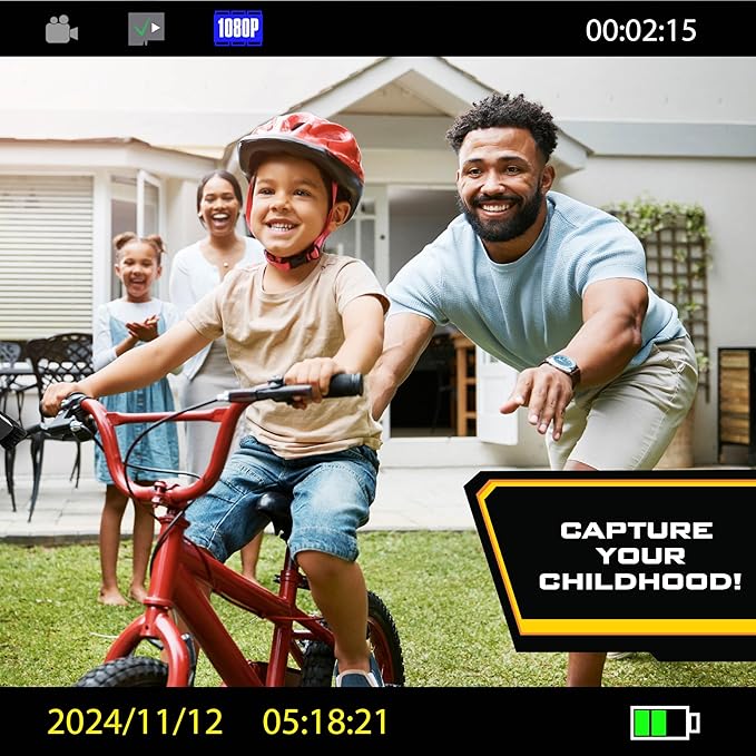 ekids Spiderman Kids Camera with SD Card, Digital Camera for Kids with Video Recording, Built-in Digital Stickers (Spiderman)