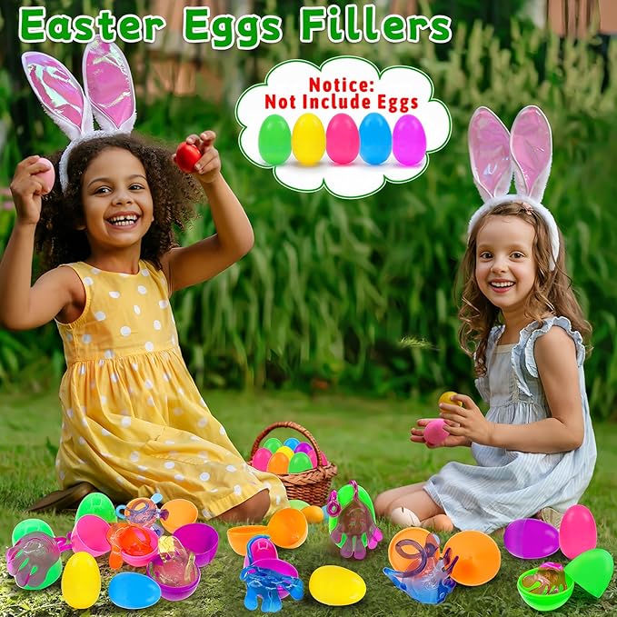 18Pack Glow In Dark Sticky Hands Birthday Pinata Easter Egg Fillers Basket Goodie Bags Stuffer For Kid Classroom Prizes Carnival Bulk Toy Gift