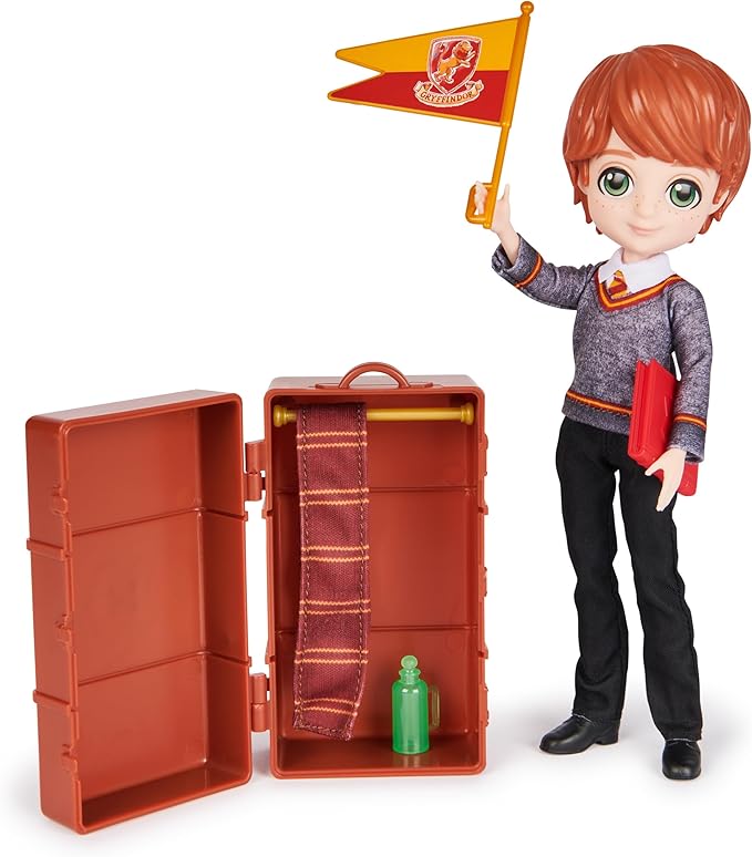 Wizarding World Harry Potter, 8-inch Ron Weasley Doll 12-Piece Back to Hogwarts Gift Set with Doll Accessories, Kids Toys for Ages 6 and up