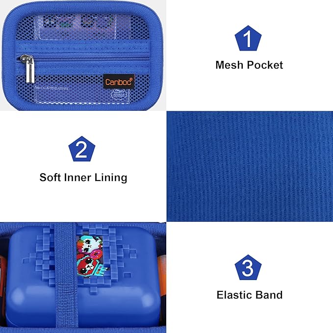 Canboc Hard Carrying Case for Bitzee Disney/Bitzee Magicals/Bitzee Interactive Toy Digital Pet, Virtual Electronic Pets Kids Toys Storage Bag, Dark Blue (Case Only)