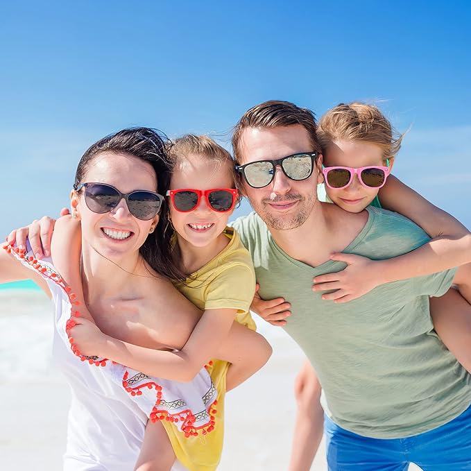 GINMIC Kids Sunglasses Bulk, 24Pack Valentines Neon Sunglasses for Kids,Boys and Girls, Great Gift for Birthday Party Supplies, Beach, Pool Party Favors, Fun Gift, Goody Bag Favors