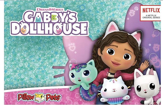 Pillow Pets Pandy Paws Stuffed Animal Plush, 16", NBCUniversal Gabby's Dollhouse Toy