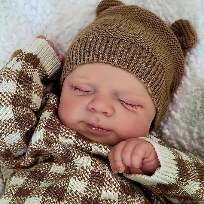 Anano Reborn Baby Dolls Silicone Full Body, Realistic Baby Doll Newborn Boy 18 in Full Silicone Babys Doll, Real Life Babys Reborn Dolls, Lifelike Babies with Accessories