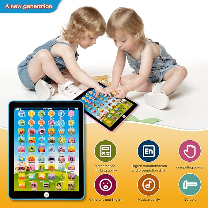 Kids Tablet -Learning Pad,with 6 Games to Learn Music/Words/Learning Letters / Alphabet,Education Tablet for Kids for Boys & Girls 3 Years Up…