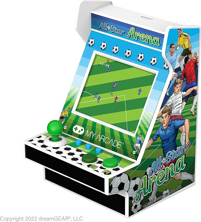 MY ARCADE All-Star Arena Nano Player - 4.5" Fully Playable Portable Mini Arcade Machine with 207 Retro Games, 2.4" Screen Color Display