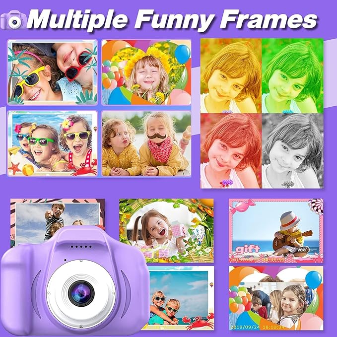 Kids Camera Toys for Girls,Christmas Birthday Festival Gift for Girls Digital Camera for Kids,Toys for 3 4 5 6 7 8 Year Old Boys with 32GB SD Card