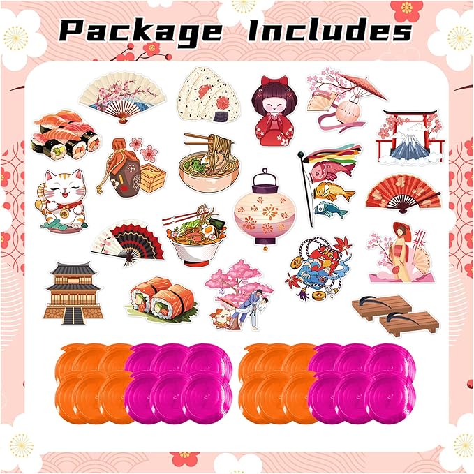 20 Pack Japanese Hanging Swirls Japanese Spirals Japanese Theme Hanging Decorations Ceiling Decor for Japanese Birthday Party Decorations Japanese Party Supplies