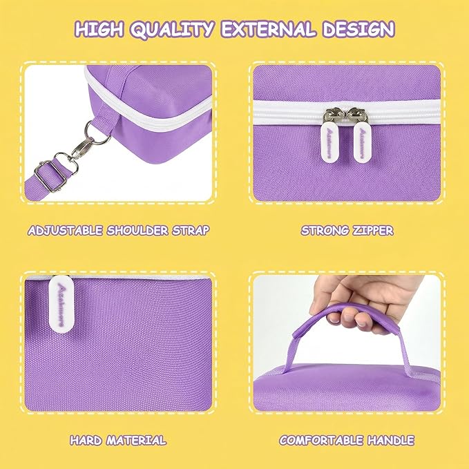 Againmore Case Compatible with Nex Playground Active Play System, Video Game Console Storage Holder Bag with Custom Slots for Device, HDMI Power Cord, Remote Control and Accessories-Purple(Box Only)