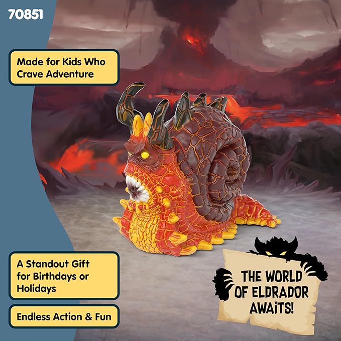 Schleich Eldrador - Lava Snail Figurine - Monster Animal Toys for Boys and Girls - Beast Creature Figures for Ages 7+ | 70851